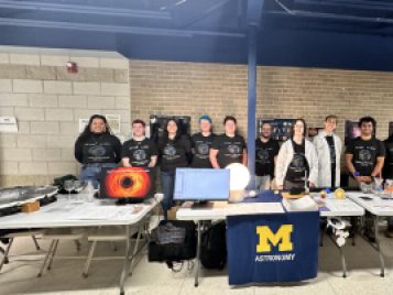 UM Astronomy Graduate Students at Outreach Event 